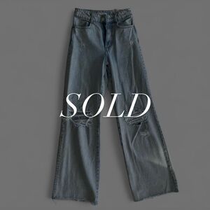 Zara High Waisted Distressed Jeans